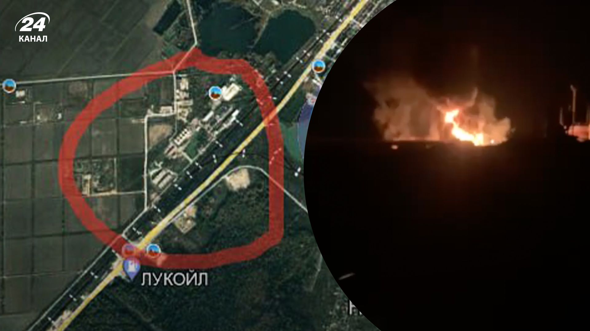 Пожар на нефтебазе в Энеме зафиксировали спутники