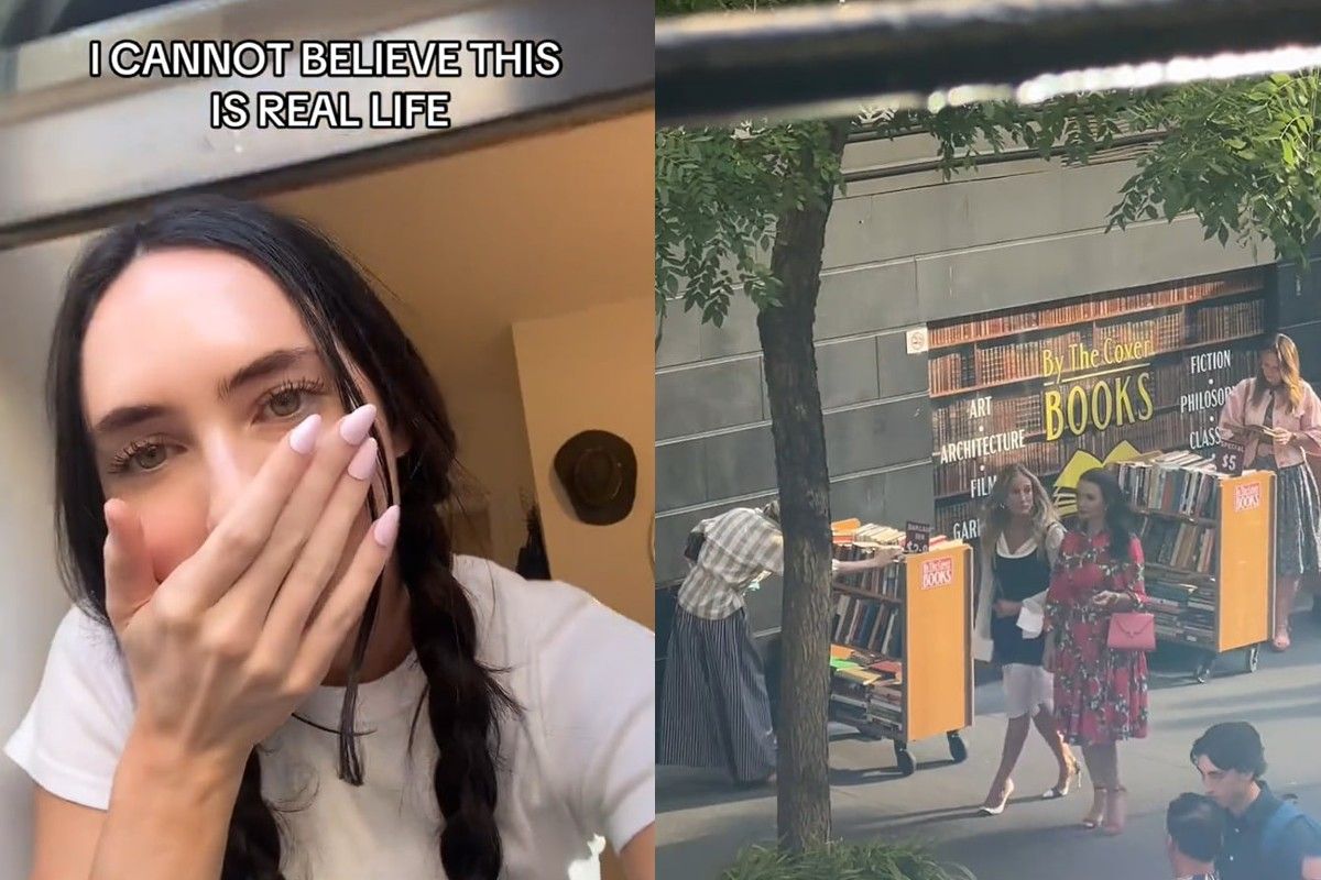 Под окнами девушки снимали сериал