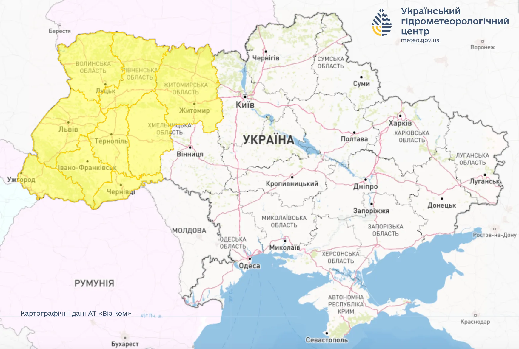 1 - 2 июля в Украине прогнозируют мощную непогоду