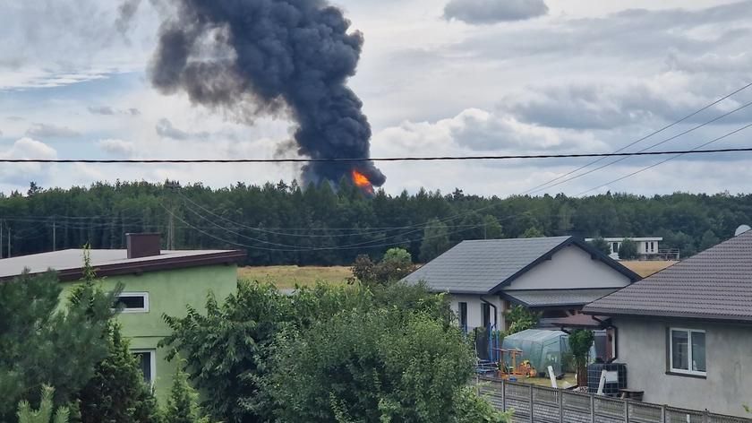 В Польше горит мусорная свалка