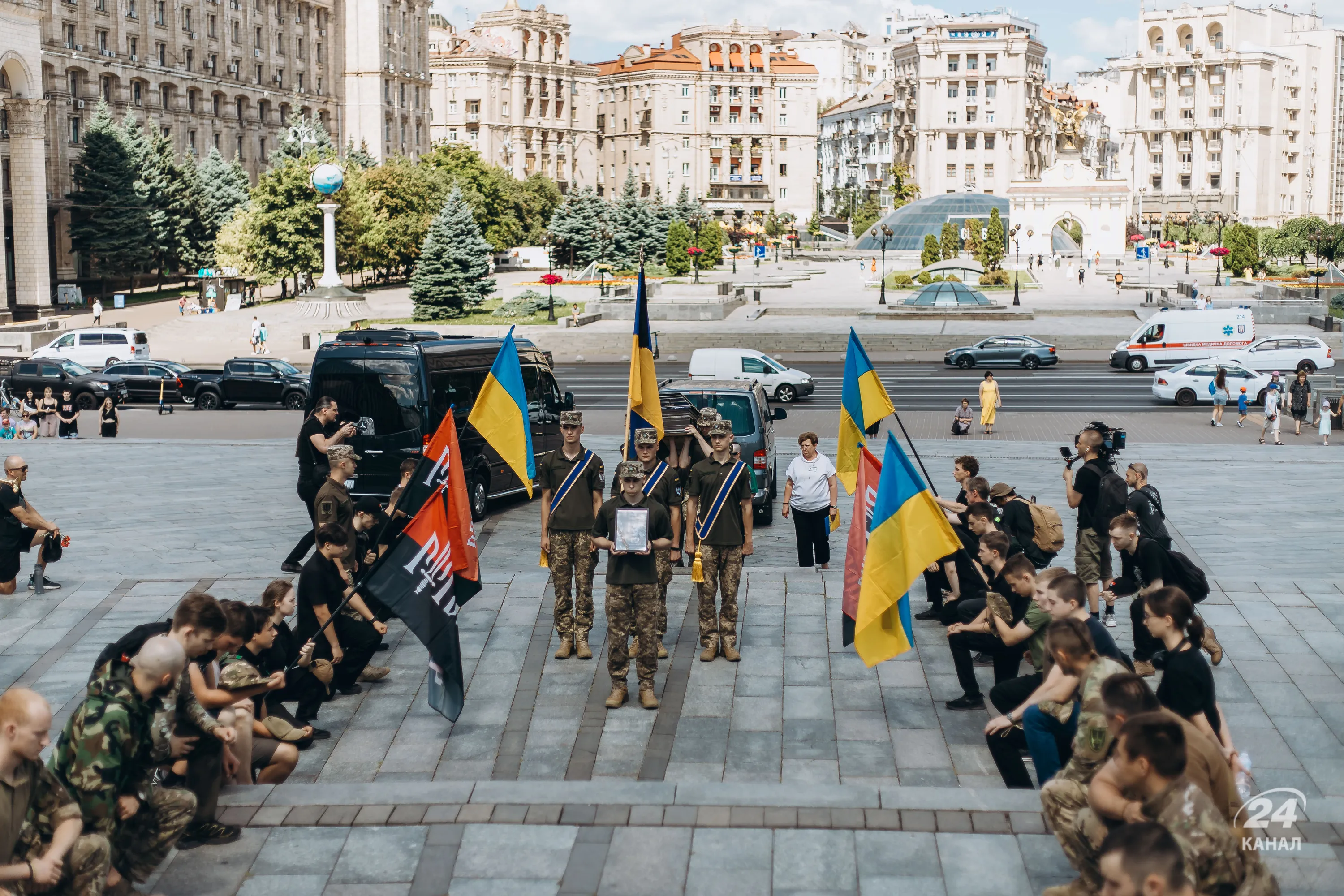 Прощання з добровольцем Пітером Фуше