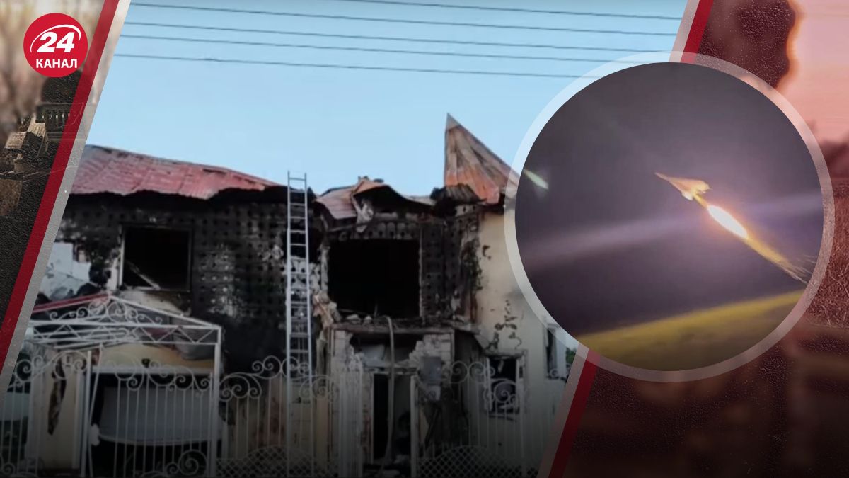 Знищений будинок від російської ППО Знищений будинок від російської ППО