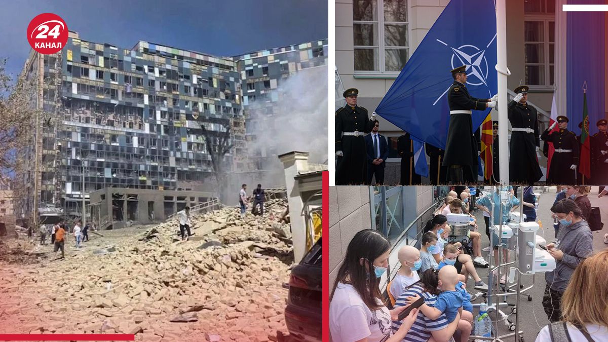 Удар по детской больнице в Киеве Удар по детской больнице в Киеве