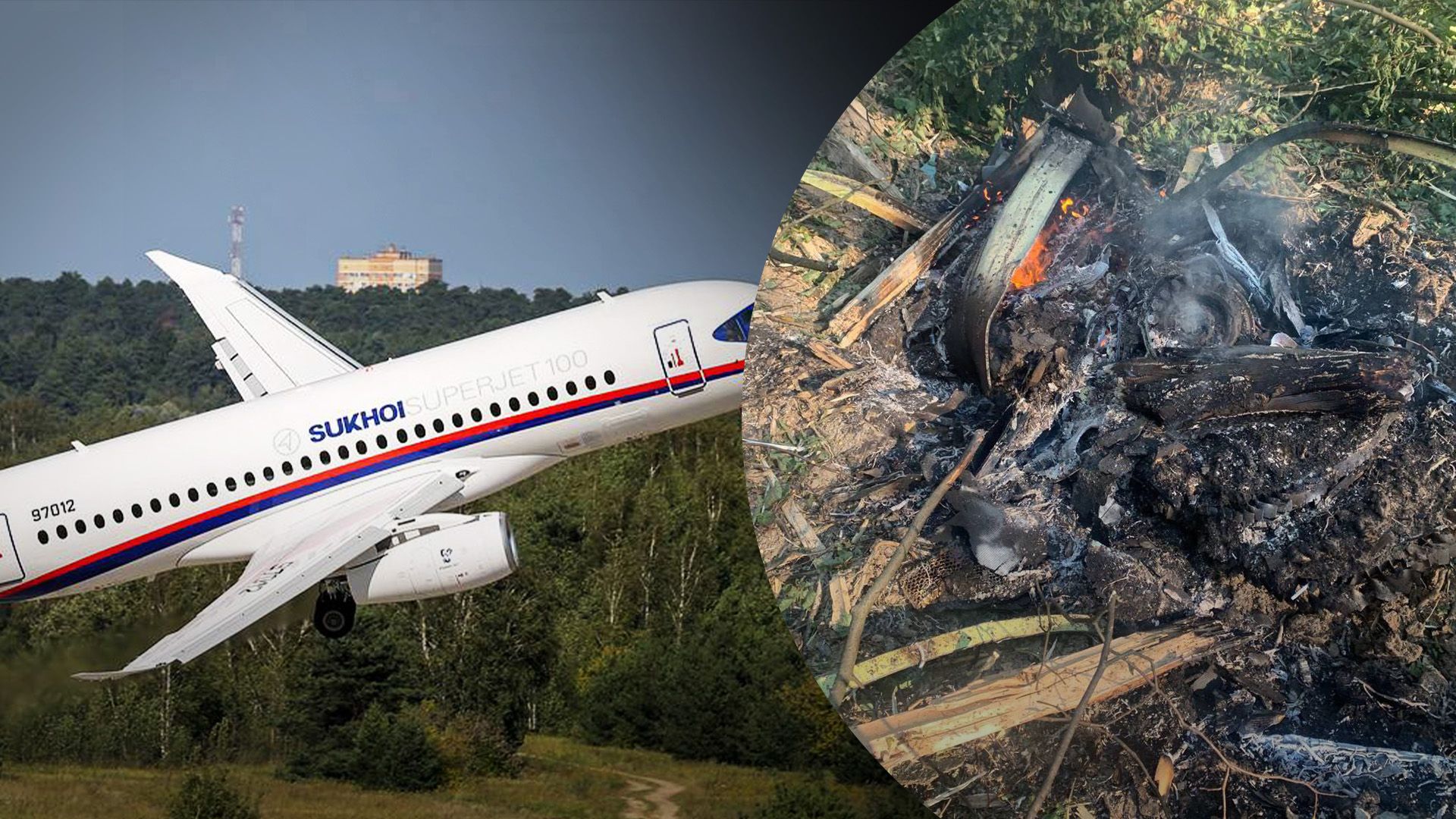 В России упал самолет Superjet 100