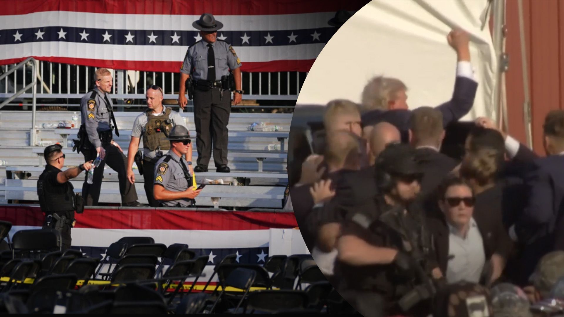 Трамп ранен из-за стрельбы Трамп ранен из-за стрельбы