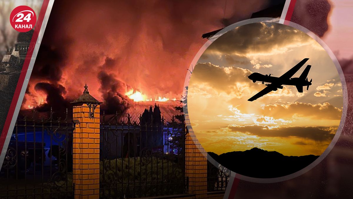 У Росії після атаки дронів горить завод У Росії після атаки дронів горить завод