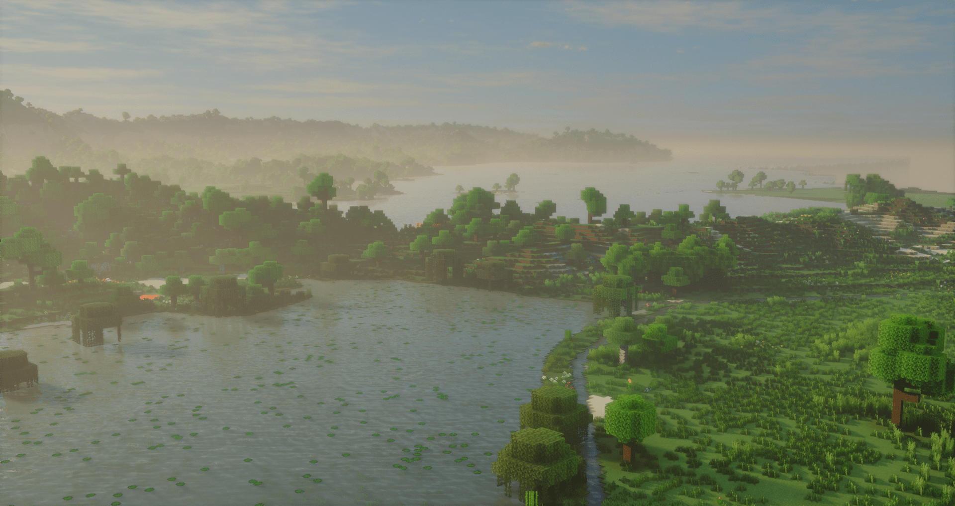 Пейзаж Гавайев в Minecraft