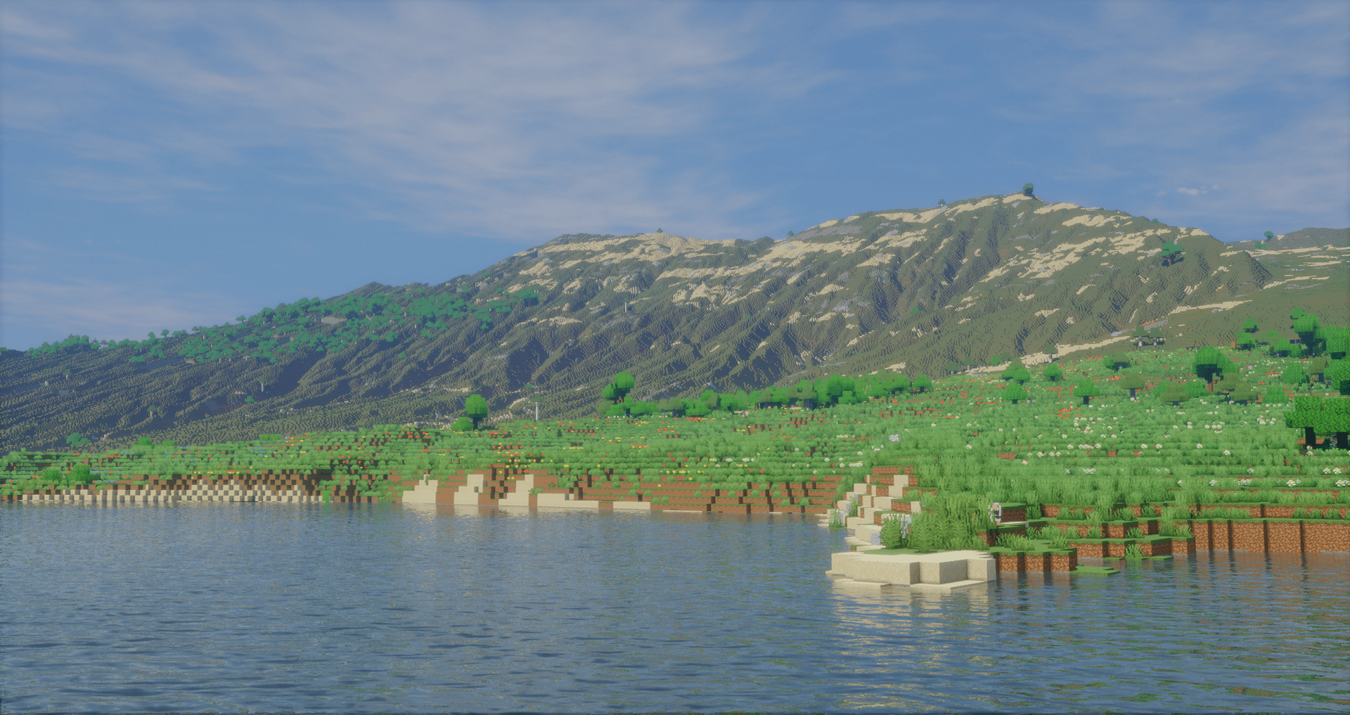 Пейзаж Гавайев в Minecraft