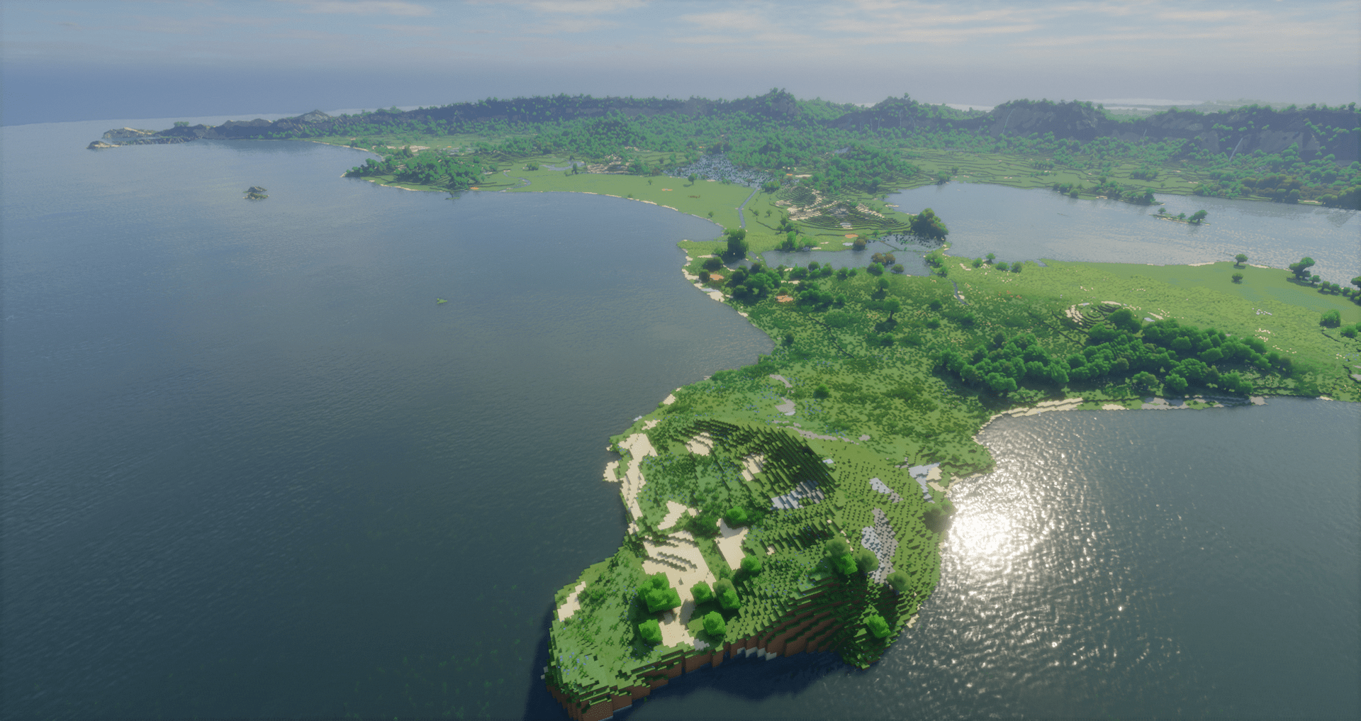 Пейзаж Гавайев в Minecraft