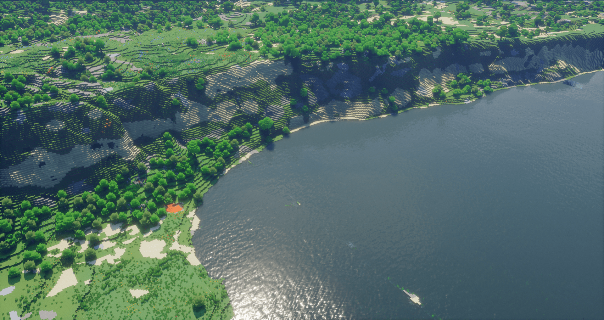 Пейзаж Гавайев в Minecraft