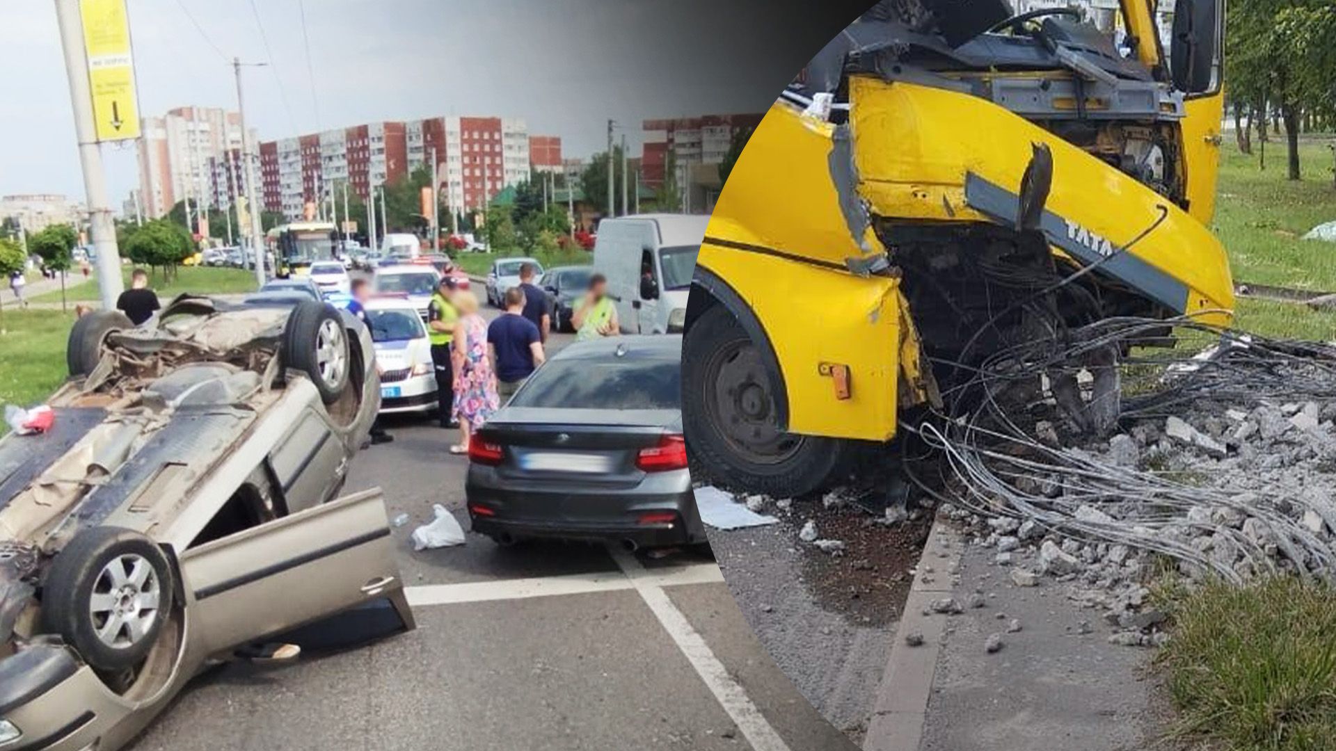 Во Львове произошла авария 18 июля
