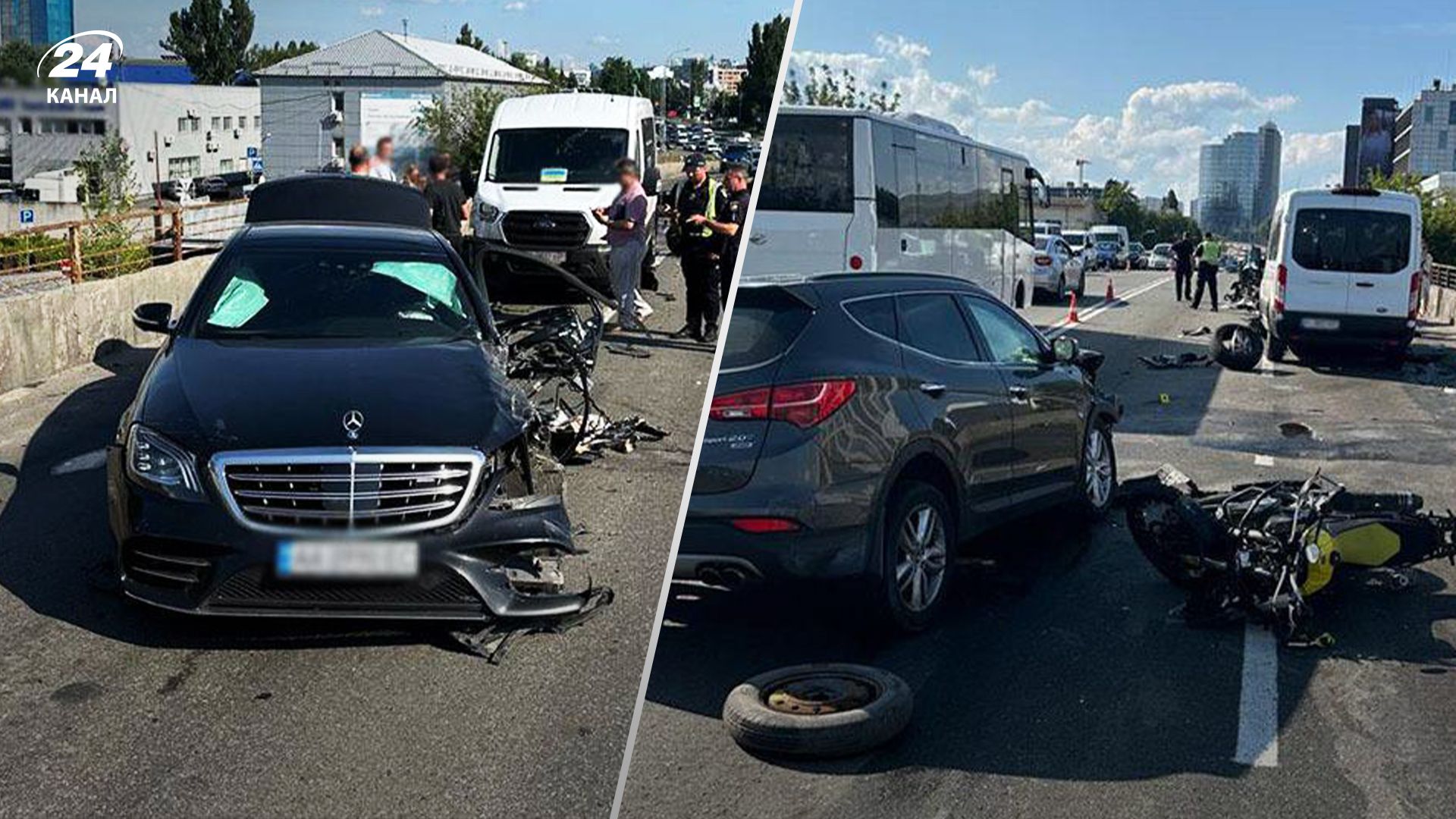 В Киеве 19 июля произошло ДТП на путепроводе в Подольском районе В Киеве 19 июля произошло ДТП на путепроводе в Подольском районе