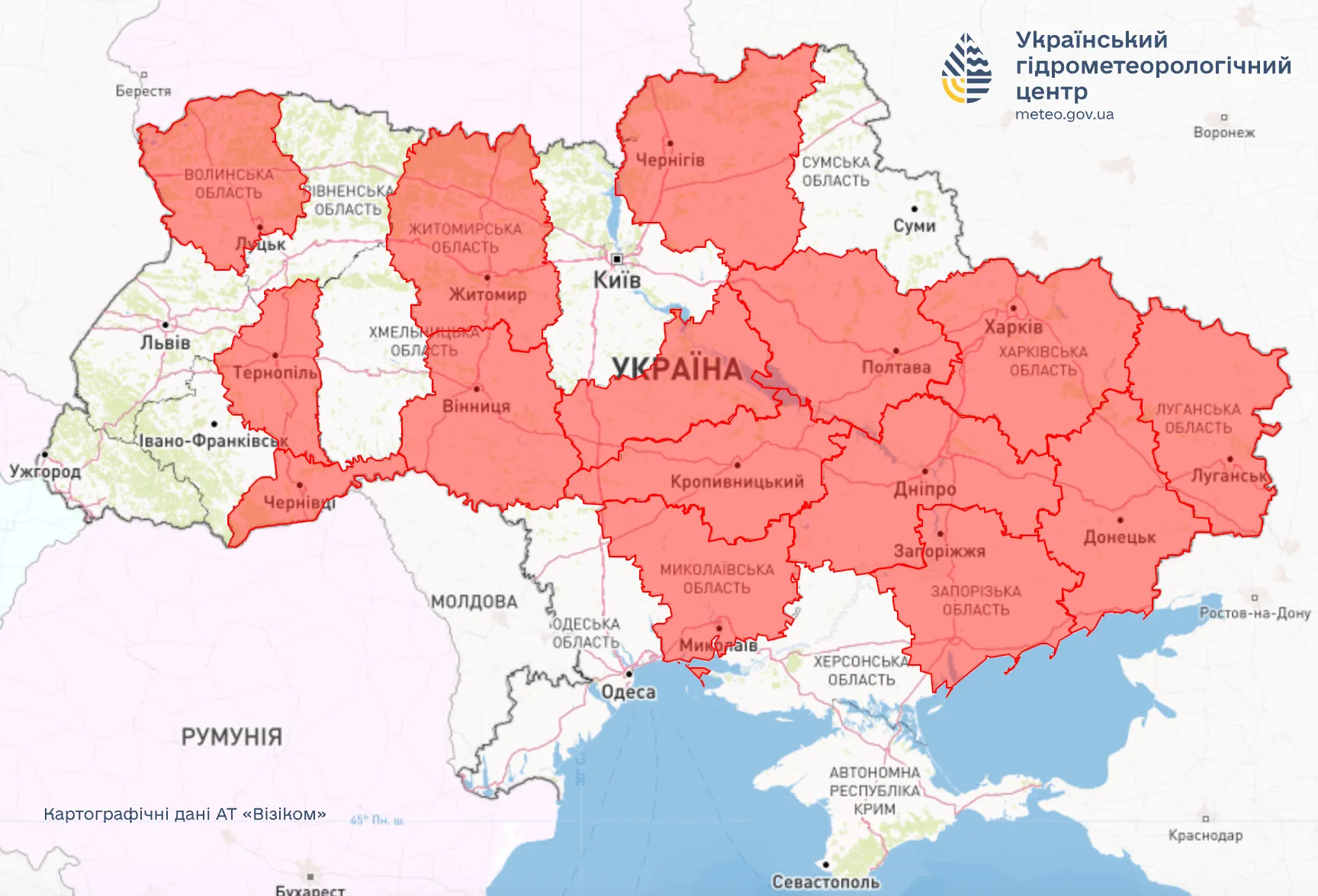 Пожежна небезпека в Україні 22 липня