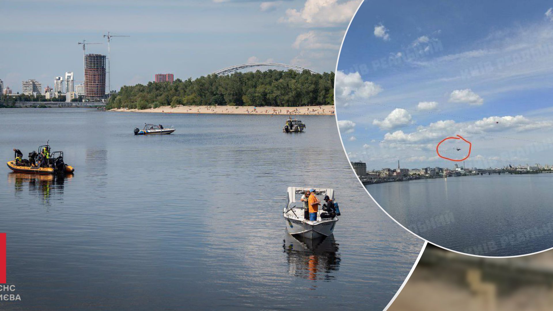 Момент обриву троса на канатній дорозі у Києві Момент обриву троса на канатній дорозі у Києві