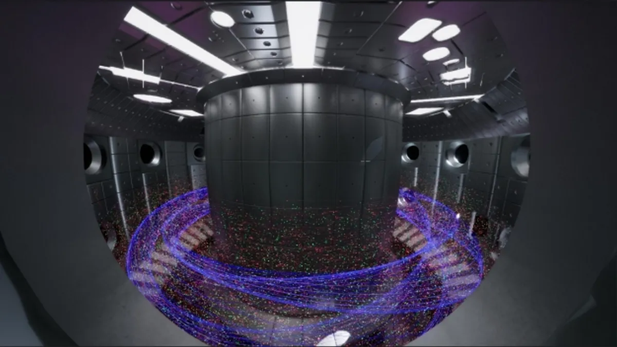 Визуализация процессов, происходящих внутри термоядерного реактора