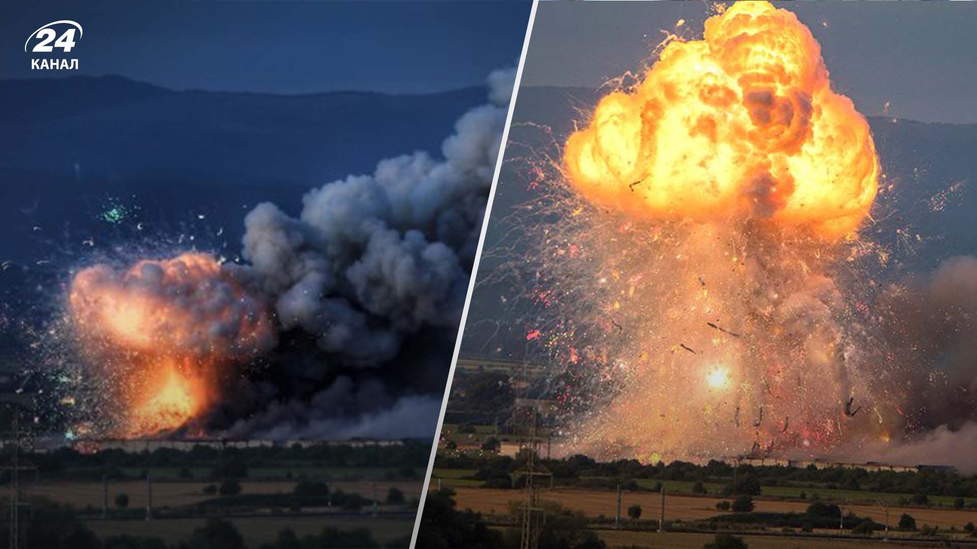 В Болгарии взорвались склады с пиротехникой В Болгарии взорвались склады с пиротехникой