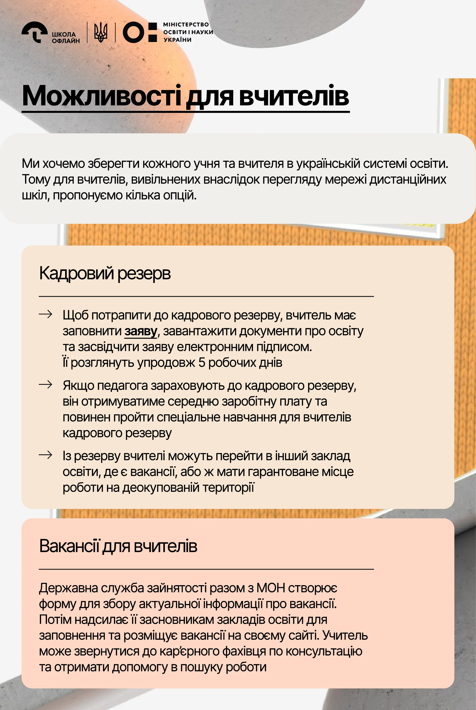 можливості для вчителів можливості для вчителів