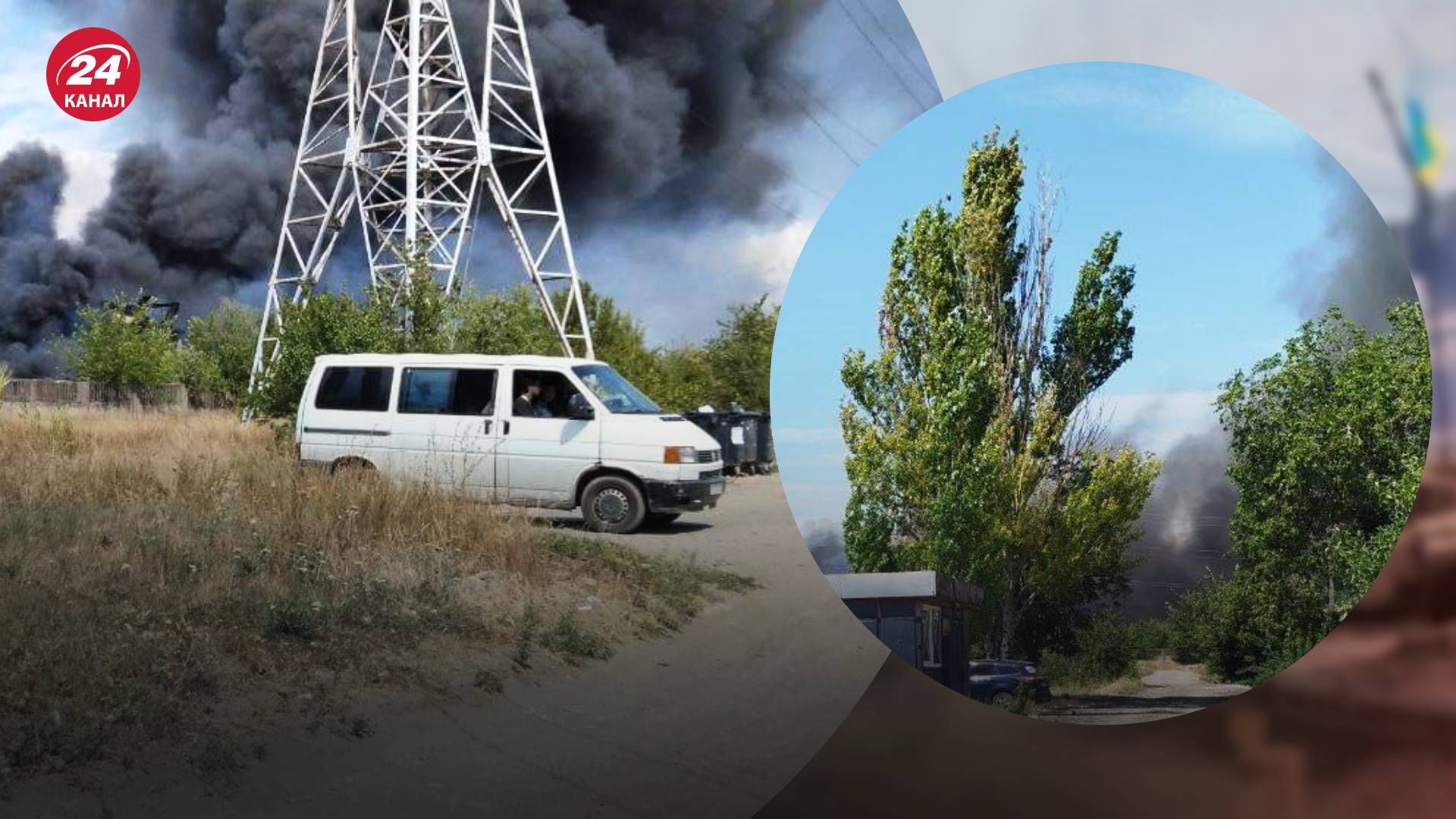 В Маріуполі пожежа біля військової частини окупантів - 24 Канал В Маріуполі пожежа біля військової частини окупантів - 24 Канал