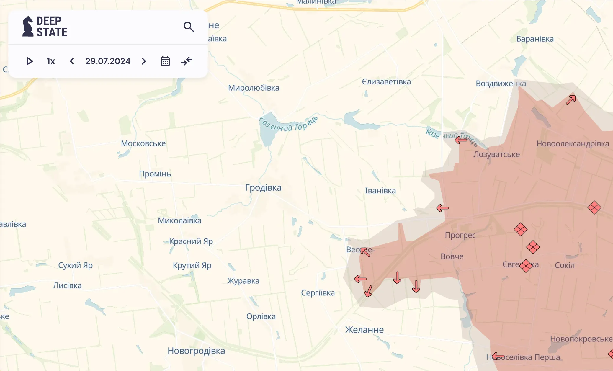 Покровское направление 29 июля