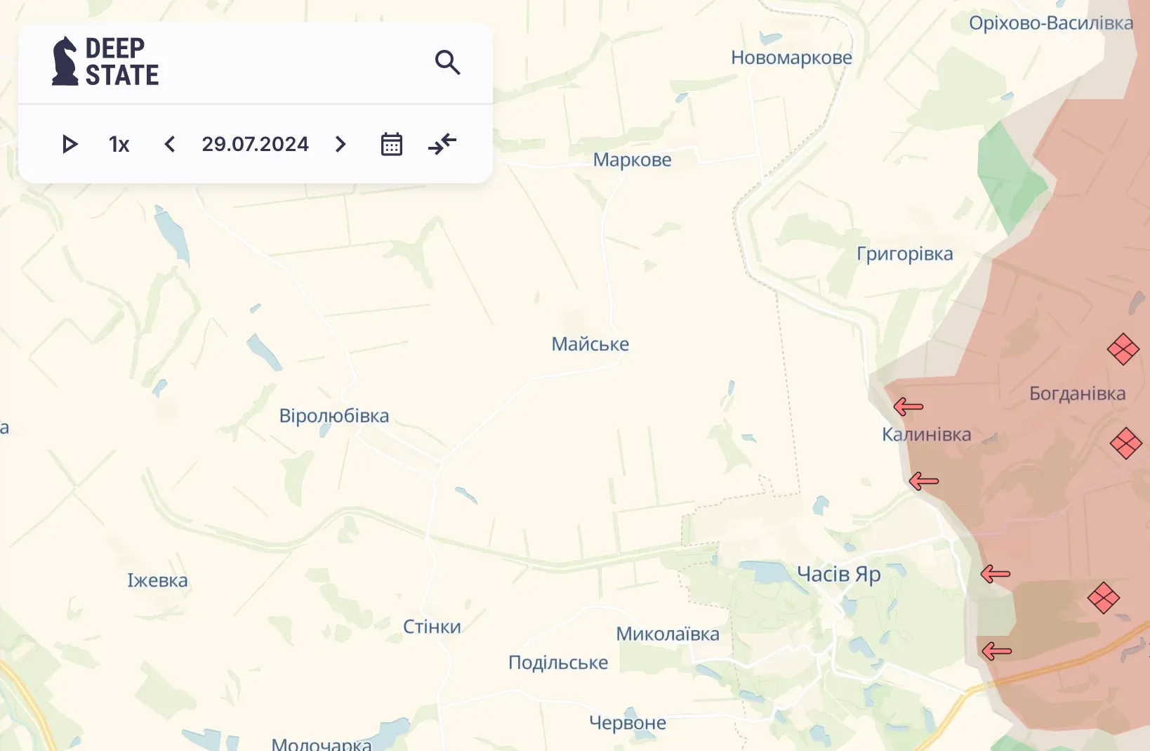 Ситуація біля Часового Яру 29 липня Ситуація біля Часового Яру 29 липня