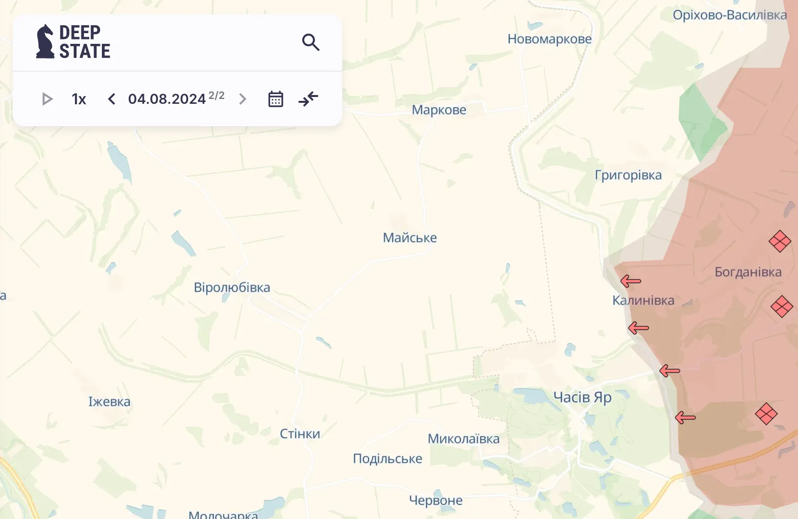 Ситуація біля Часового Яру 4 серпня Ситуація біля Часового Яру 4 серпня