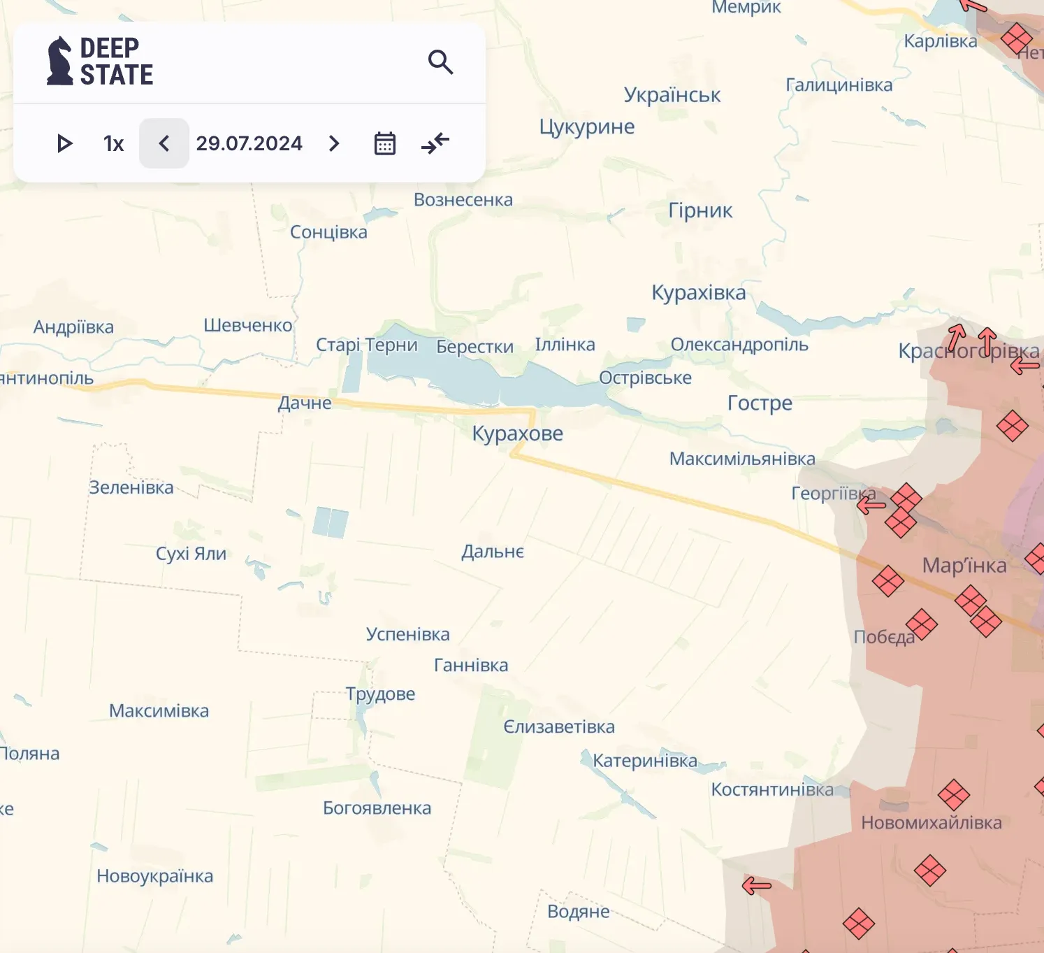 Курахівський напрямок 29 липня