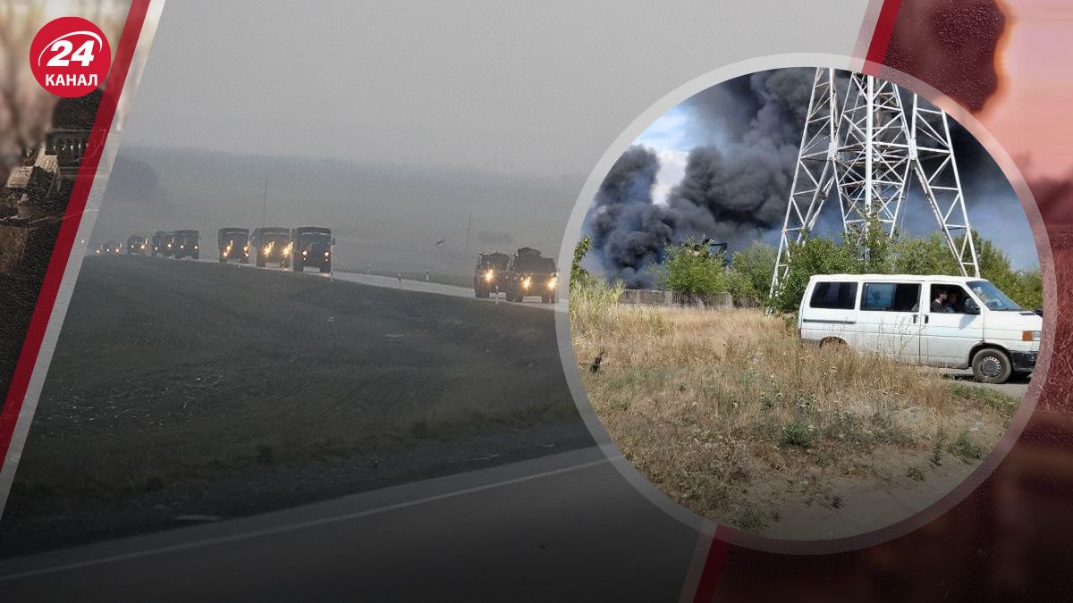 Колонна техники в Мариуполе Колонна техники в Мариуполе