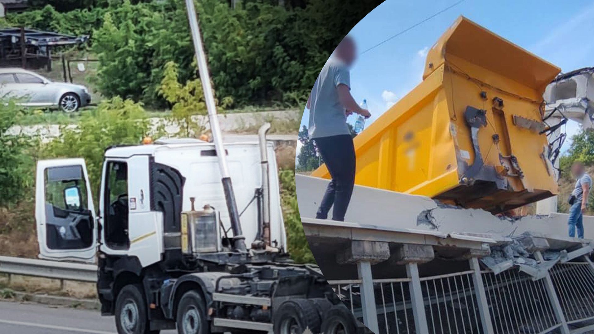 Мост упал прямо на грузовик возле Умани - 24 Канал Мост упал прямо на грузовик возле Умани - 24 Канал