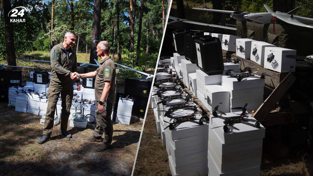 1200 БпЛА та 60 систем РЕБ від громади столиці передали бійцям бригади ТрО, – Кличко - 24 Канал 1200 БпЛА та 60 систем РЕБ від громади столиці передали бійцям бригади ТрО, – Кличко - 24 Канал