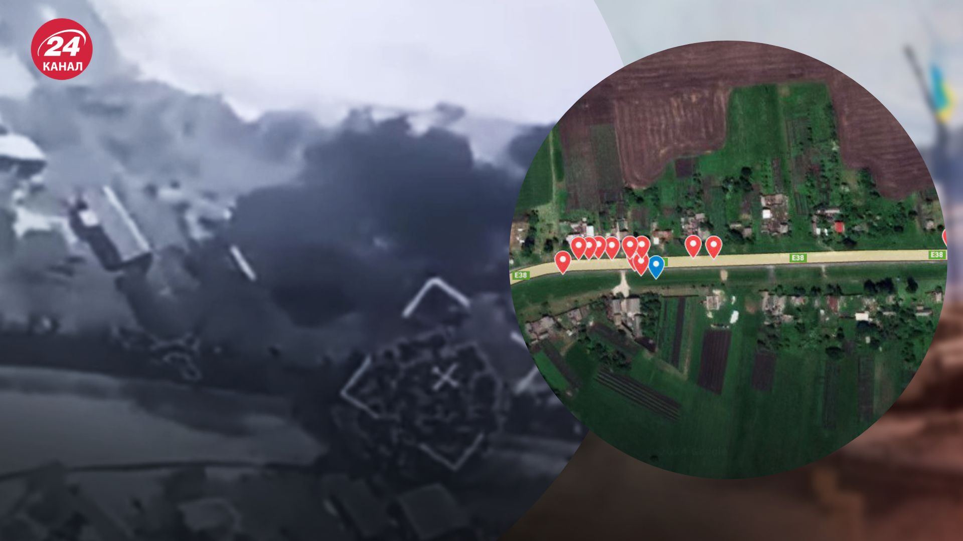 Удар по російській колоні Удар по російській колоні