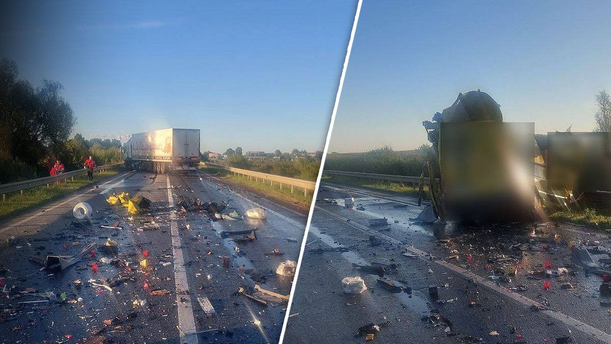 Аварії на автодорозі у Львівській області та перекриття руху - 24 Канал Аварії на автодорозі у Львівській області та перекриття руху - 24 Канал