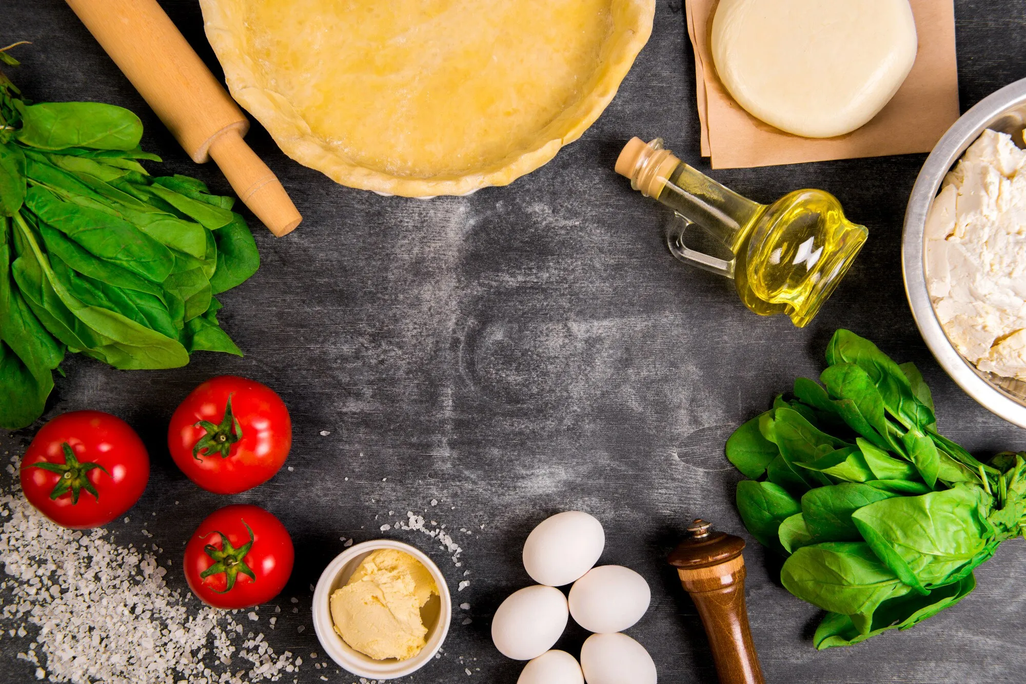 Приготовление зеленого пирога Приготовление зеленого пирога