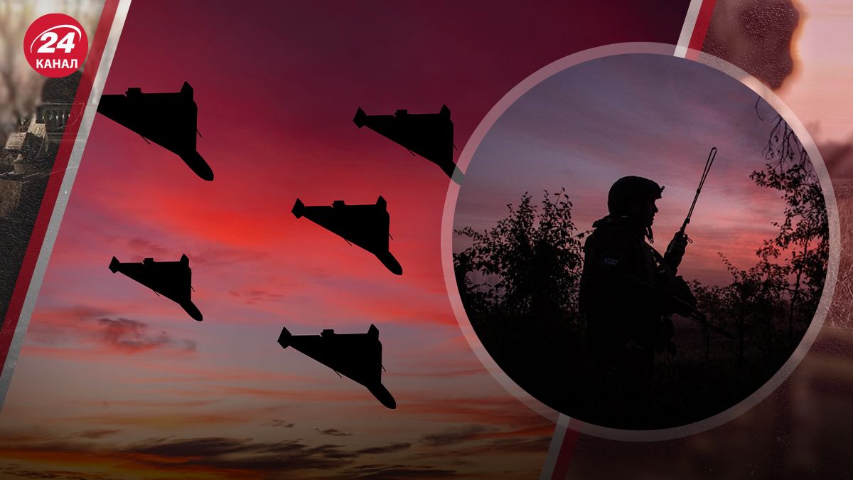 Де ППО збивала дрони під час атаки Де ППО збивала дрони під час атаки