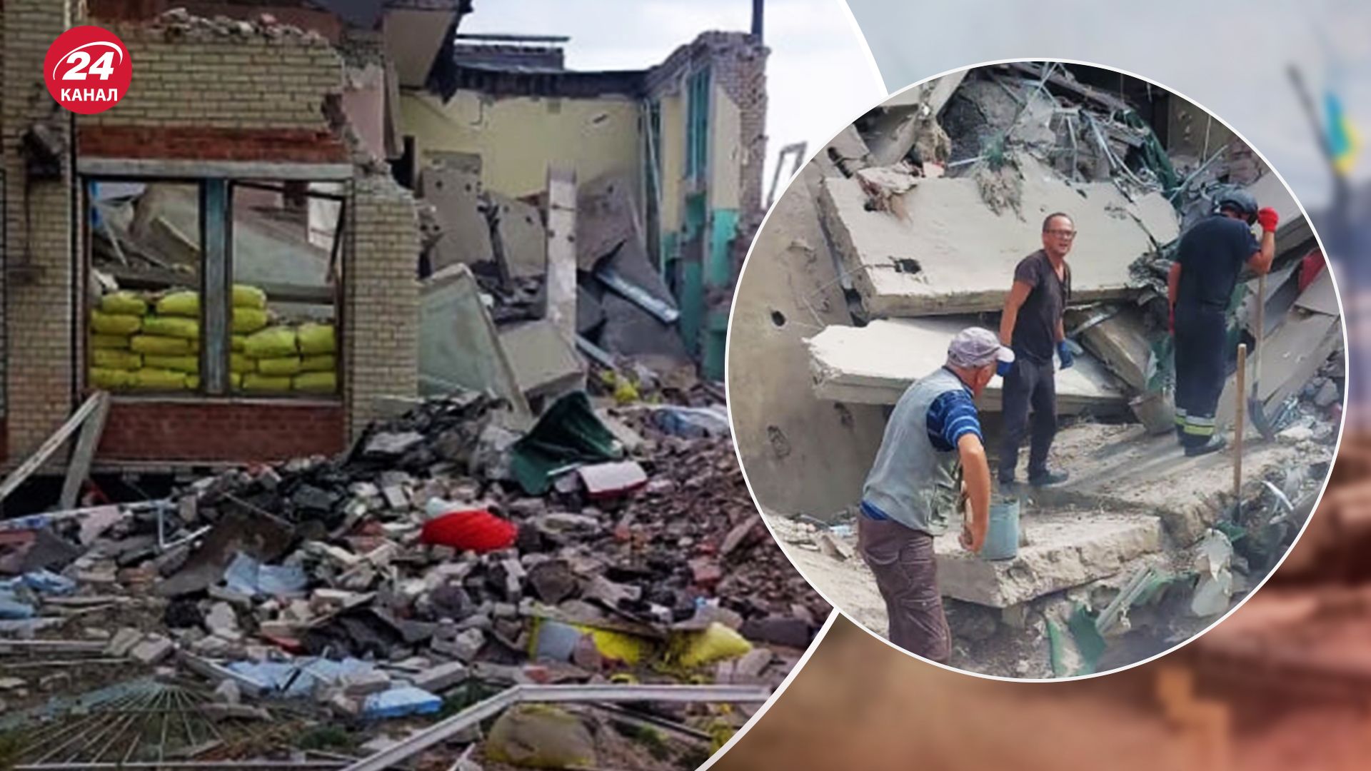 Обстрел Казачьей Лопани - спасательные работы завершили, тела двух женщин пока под завалами - 24 Канал Обстрел Казачьей Лопани - спасательные работы завершили, тела двух женщин пока под завалами - 24 Канал