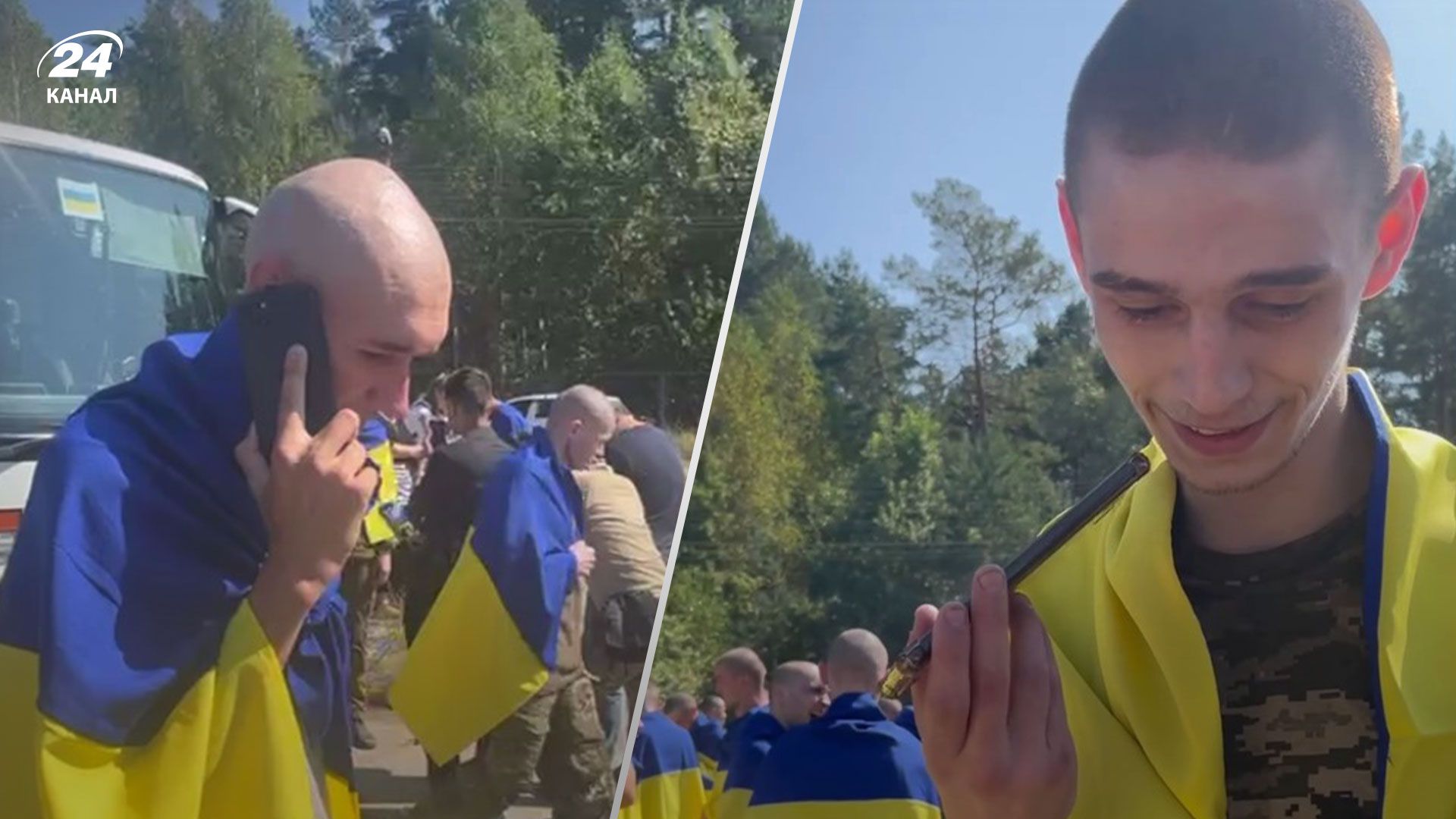 "Багато є про що з тобою поговорити, мам": звільнені з полону вперше телефонують додому - 24 Канал "Багато є про що з тобою поговорити, мам": звільнені з полону вперше телефонують додому - 24 Канал