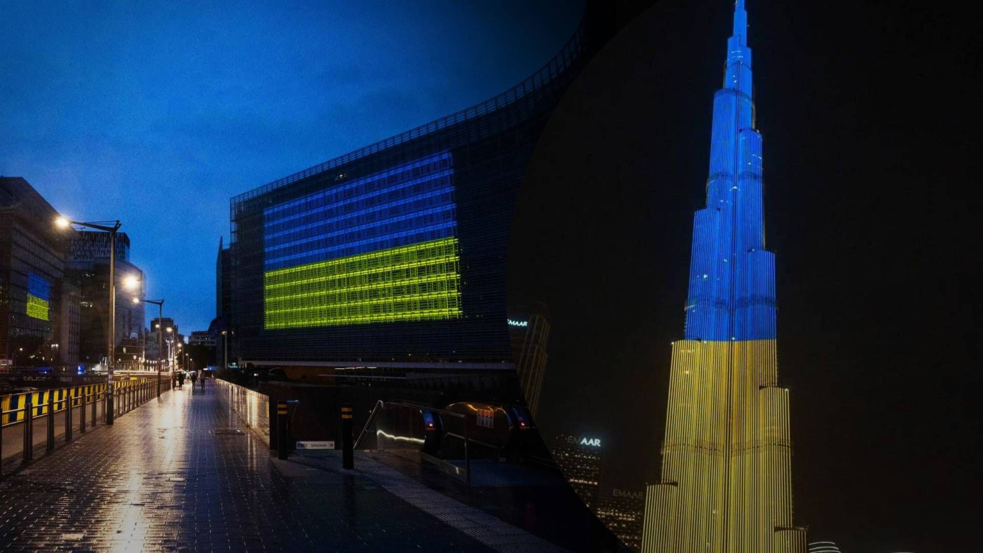 6 Світові пам"ятки засвітились синьо-жовтими кольорами - 24 Канал 6 Світові пам"ятки засвітились синьо-жовтими кольорами - 24 Канал