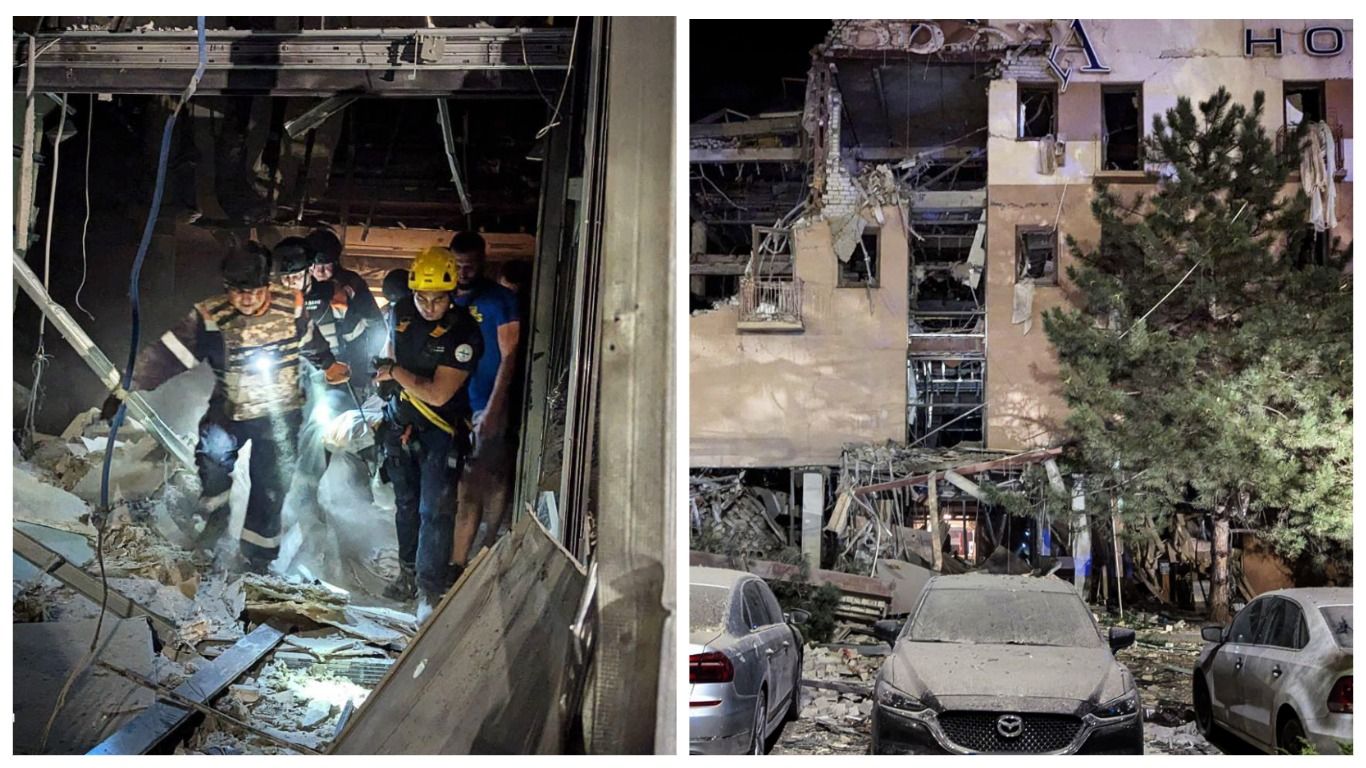 Наслідки удару по готелю в Кривому Розі - 24 Канал Наслідки удару по готелю в Кривому Розі - 24 Канал