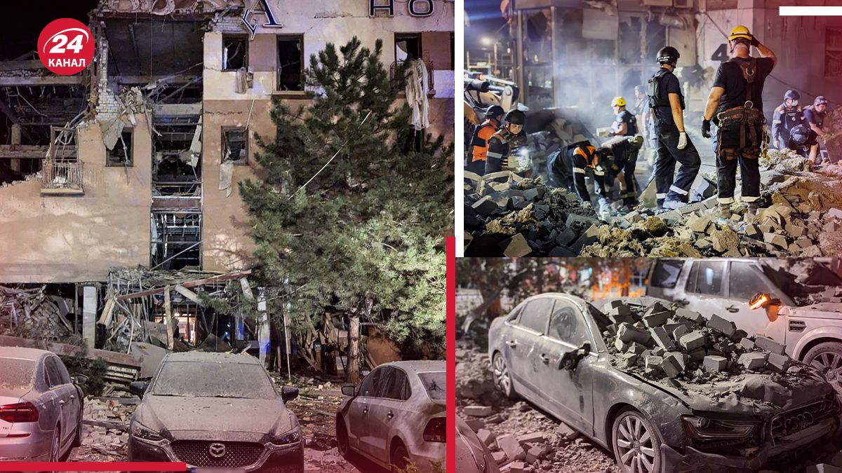 Россия ударила по гостинице "Аврора" в Кривом Роге Россия ударила по гостинице "Аврора" в Кривом Роге