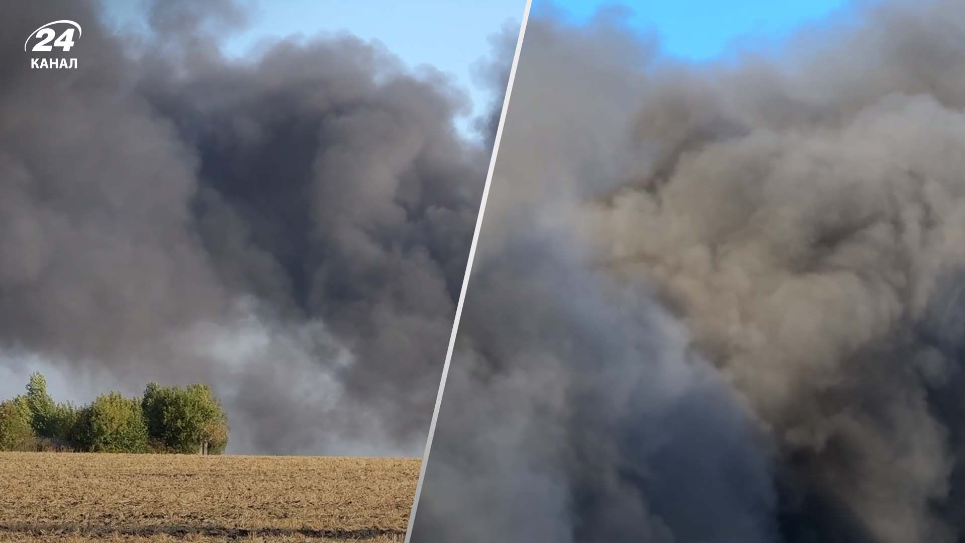 Задимлення в Сумах після атаки ворога Задимлення в Сумах після атаки ворога