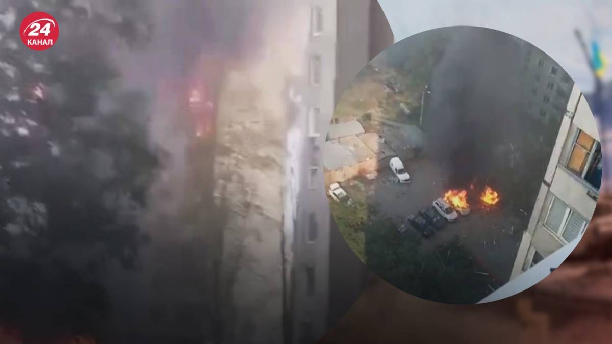 В Харькове российский снаряд попал в многоэтажку В Харькове российский снаряд попал в многоэтажку