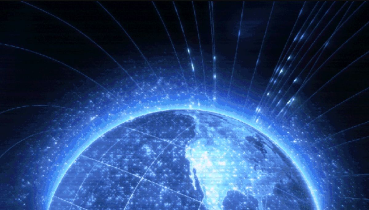 Ілюстративне зображення електричного поля Землі Ілюстративне зображення електричного поля Землі