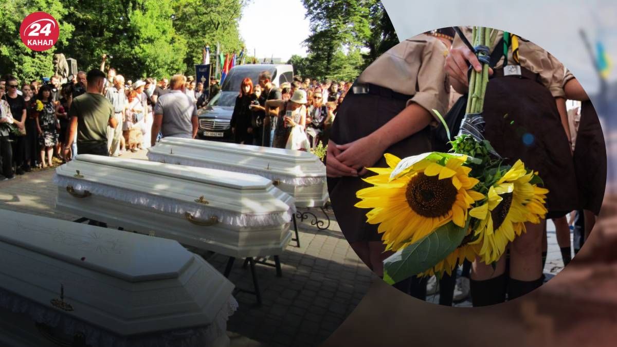 У Львові поховали 6 містян, яких вбила Росія У Львові поховали 6 містян, яких вбила Росія