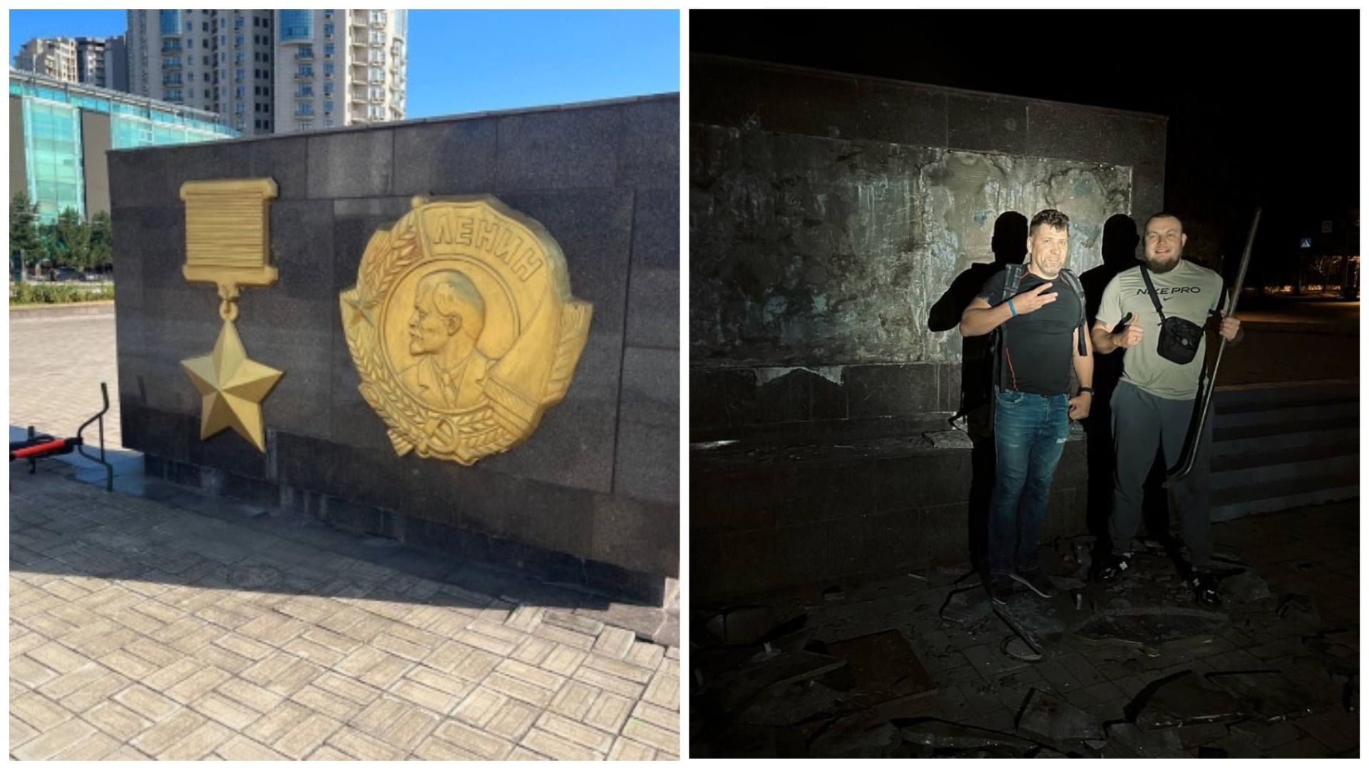 В Одессе разбили изображение Ленина В Одессе разбили изображение Ленина