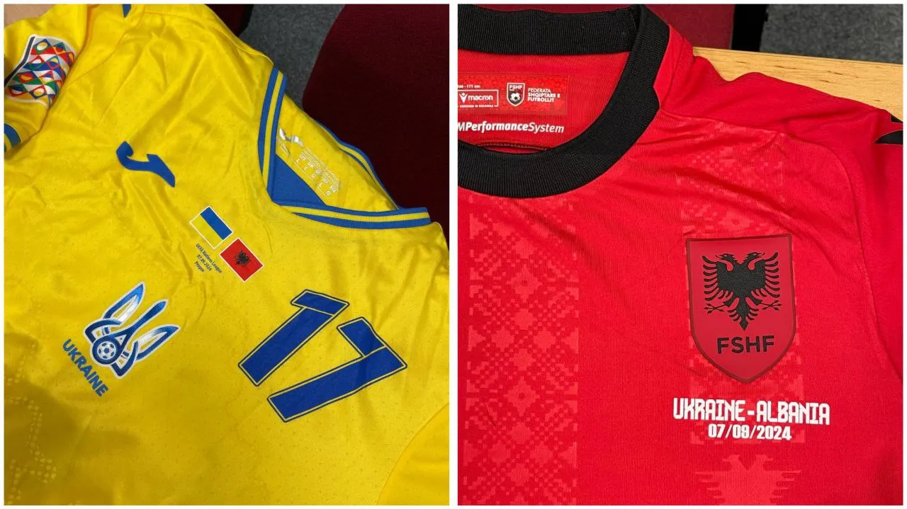 Ігрові форми України та Албанії на матч 7 вересня в Лізі націй Ігрові форми України та Албанії на матч 7 вересня в Лізі націй