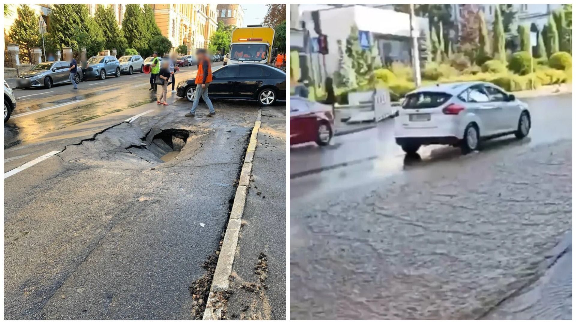 В Киеве на одной из улиц произошел прорыв трубопровода: повреждения уже локализовали - 24 Канал