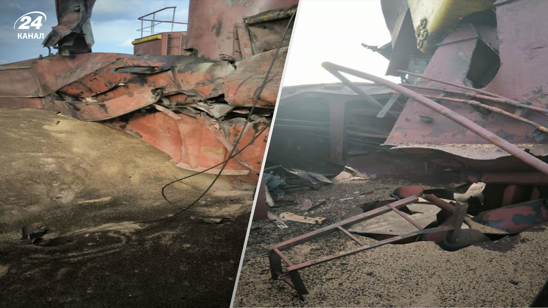 Росіяни вдарили по судну із зерном, який прямував до Єгипту: Зеленський показав фото наслідків Росіяни вдарили по судну із зерном, який прямував до Єгипту: Зеленський показав фото наслідків