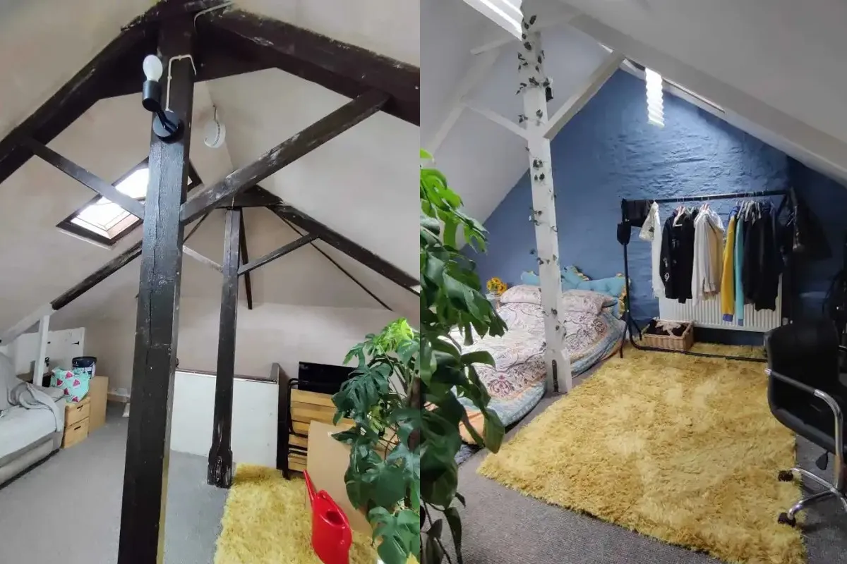 Женщина сделала ремонт в комнате Женщина сделала ремонт в комнате