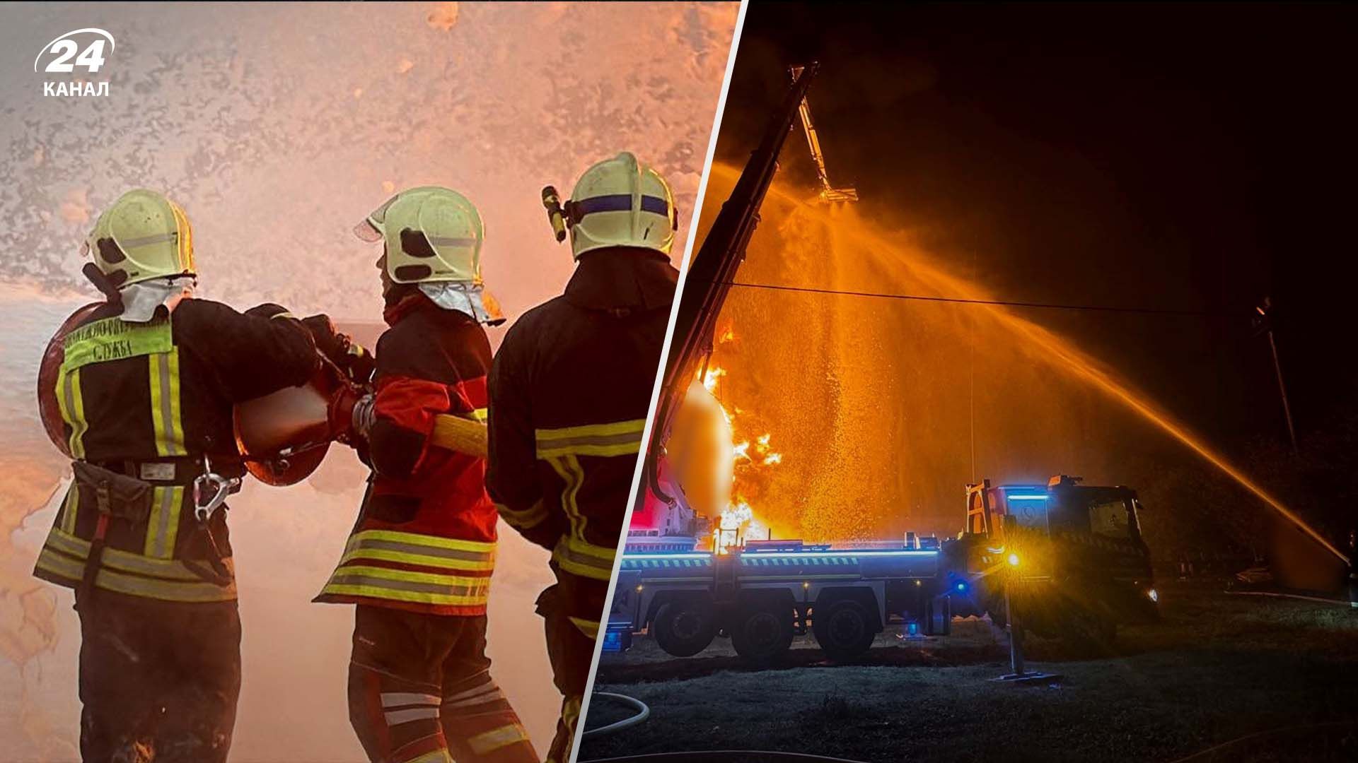 Пожежа в Івано-Франківській області після атаки ворога Пожежа в Івано-Франківській області після атаки ворога