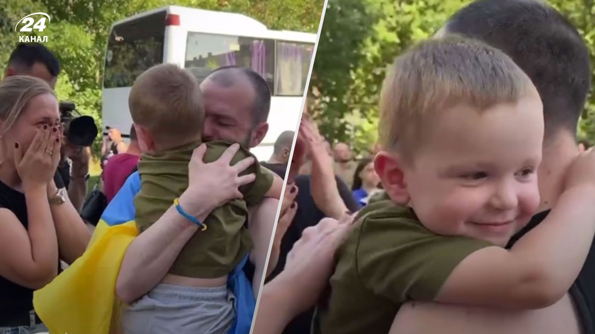 Маленький хлопчик зустрів тата з полону і більше не захотів його відпускати: щемливе відео - 24 Канал Маленький хлопчик зустрів тата з полону і більше не захотів його відпускати: щемливе відео - 24 Канал