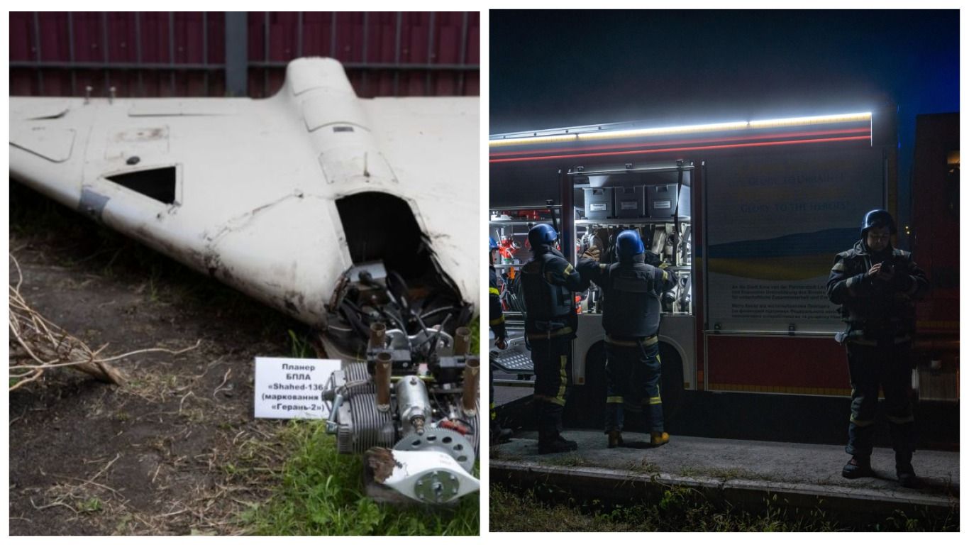 Уламки Шахедів пошкодили будинки, поранено жінку Уламки Шахедів пошкодили будинки, поранено жінку